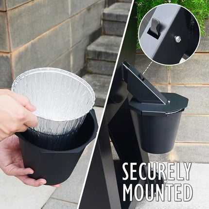 New Drip Bucket with Grease Trap Funnel and Disposable Foil Liners, Large Capacity Grease Bucket Grease Catcher for BBQ & Picnic