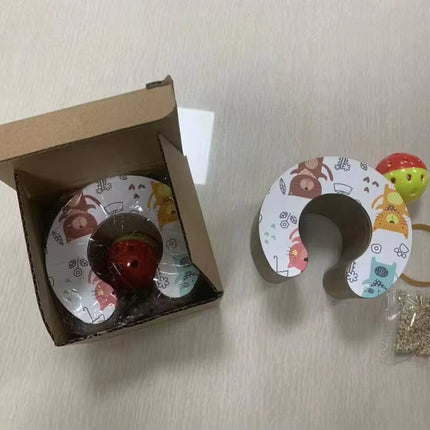 Factory Hot Sell Interactive Cat Scratching Cardboard Toy Foldable Magic Organ Cat Scratching Board Cat Cordion