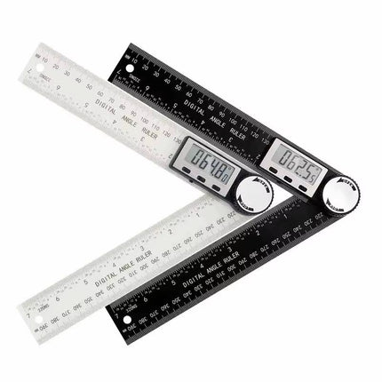 2 in 1 Angle Finder Tool for Woodworking Measurement 8 "/200 Mm, Plastic Angle Ruler with Digital Display, 360° Digital Protract