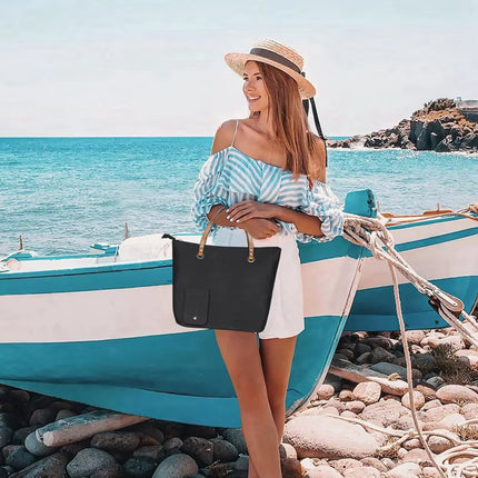 Hot Wine Tote Bag, Beach Cooler for Travel Gift, Leakproof Insulated Purse Carrier with Spout Compartments