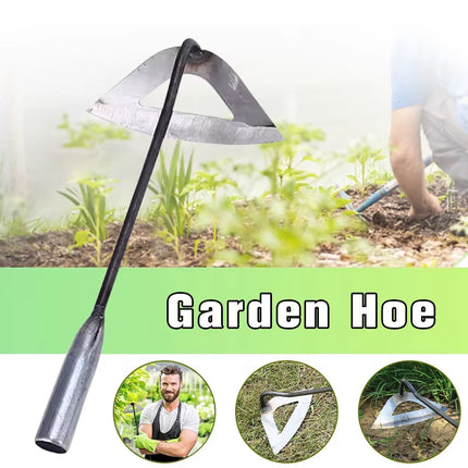 Hardened Hollow Hoe Garden Hoe Weeders Labor-Saving Weeding Loosening Farming Tools Planting Rake Hoe Garden Hand Tools