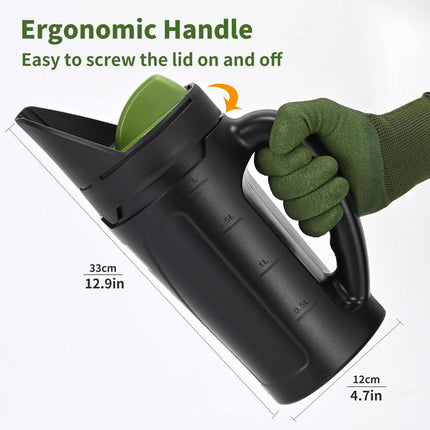 Seed Spreader Hand Held, Hand Spreader Lawn and Garden for Fertilizer Grass Seed Salt Ice Melt Earth Food, Seed Shaker with Multiple Adjustable Opening Sizes for All Purpose, up to 80 Oz