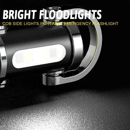 LED Flashlight Keychain Light, USB-C Rechargeable Torch with Hanging Hook, 200 Lumens Super Bright, Compact Emergency Lantern for Camping, Hiking, Home, Office, Power Outages - Long Runtime LED Flashlight, Hiking Essentials, Modern Lighting, Durable Build