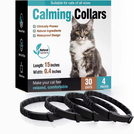 3/4 Pc Dogs Calming Pheromone Collars Cats Relieve Anxiety Adjustable Comfortable Collar for Puppy Kitten Large Pets Accessories