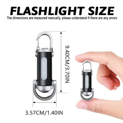 LED Flashlight Keychain Light, USB-C Rechargeable Torch with Hanging Hook, 200 Lumens Super Bright, Compact Emergency Lantern for Camping, Hiking, Home, Office, Power Outages - Long Runtime LED Flashlight, Hiking Essentials, Modern Lighting, Durable Build