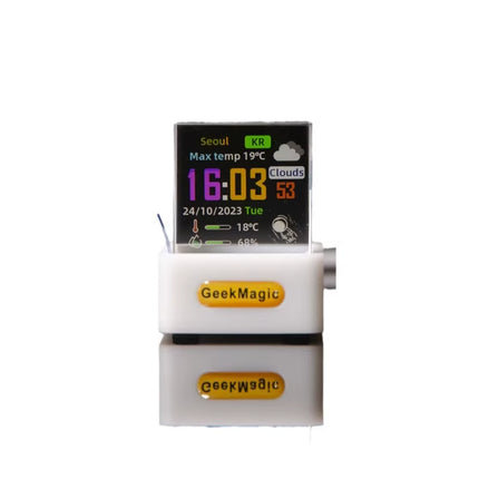 Geekmagic GIFTV Crystal Holographic Desktop Decoration Smart Weather Station Digital Clock with GIF Animations and Image Album