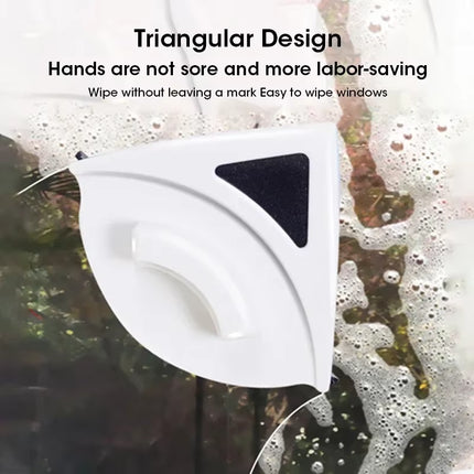 Dual Sided Magnetic Glass Cleaner High Rise Window Wiper with Automatic Drainage System for Home Office Multi Surface Cleaning