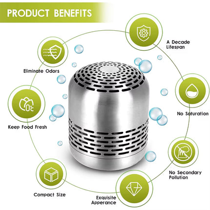 Refrigerator Deodorizer,Lasts for 10 Years,Refrigerator Odor Eliminator,Fridge Deodorizer,More Effective than Baking Soda Bamboo