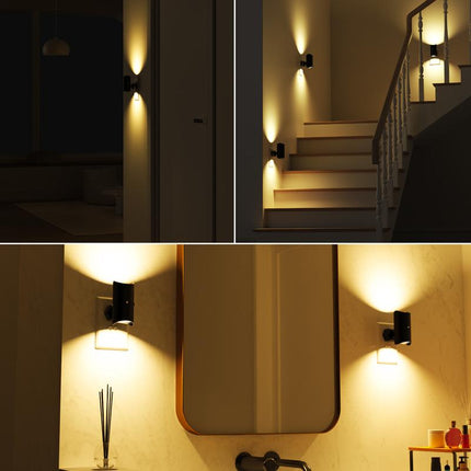 LED Night Light Plug In, Modern Night Lights Plug into Wall, Dusk to Dawn Sensor, Soft White 3000K, Adjustable Brightness, Dimmable Night Lights for Hallway Bedroom Stairway, 2 Pack
