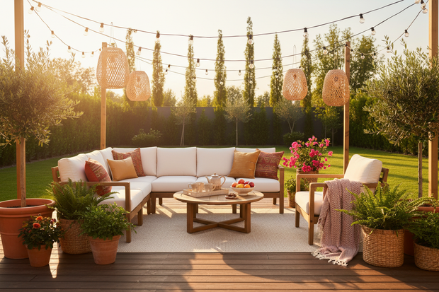 Cozy outdoor backyard 