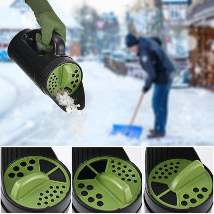 Seed Spreader Hand Held, Hand Spreader Lawn and Garden for Fertilizer Grass Seed Salt Ice Melt Earth Food, Seed Shaker with Multiple Adjustable Opening Sizes for All Purpose, up to 80 Oz