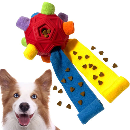 Snuffle Ball for Dog Toys Unbreakable Upgrade Ball Interactive Toy Foraging Snuffle Mat Puppy Treat Dispenser Slow Feeder